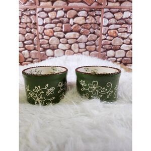 Temptations Floral Lace Set of 2 Ramekins